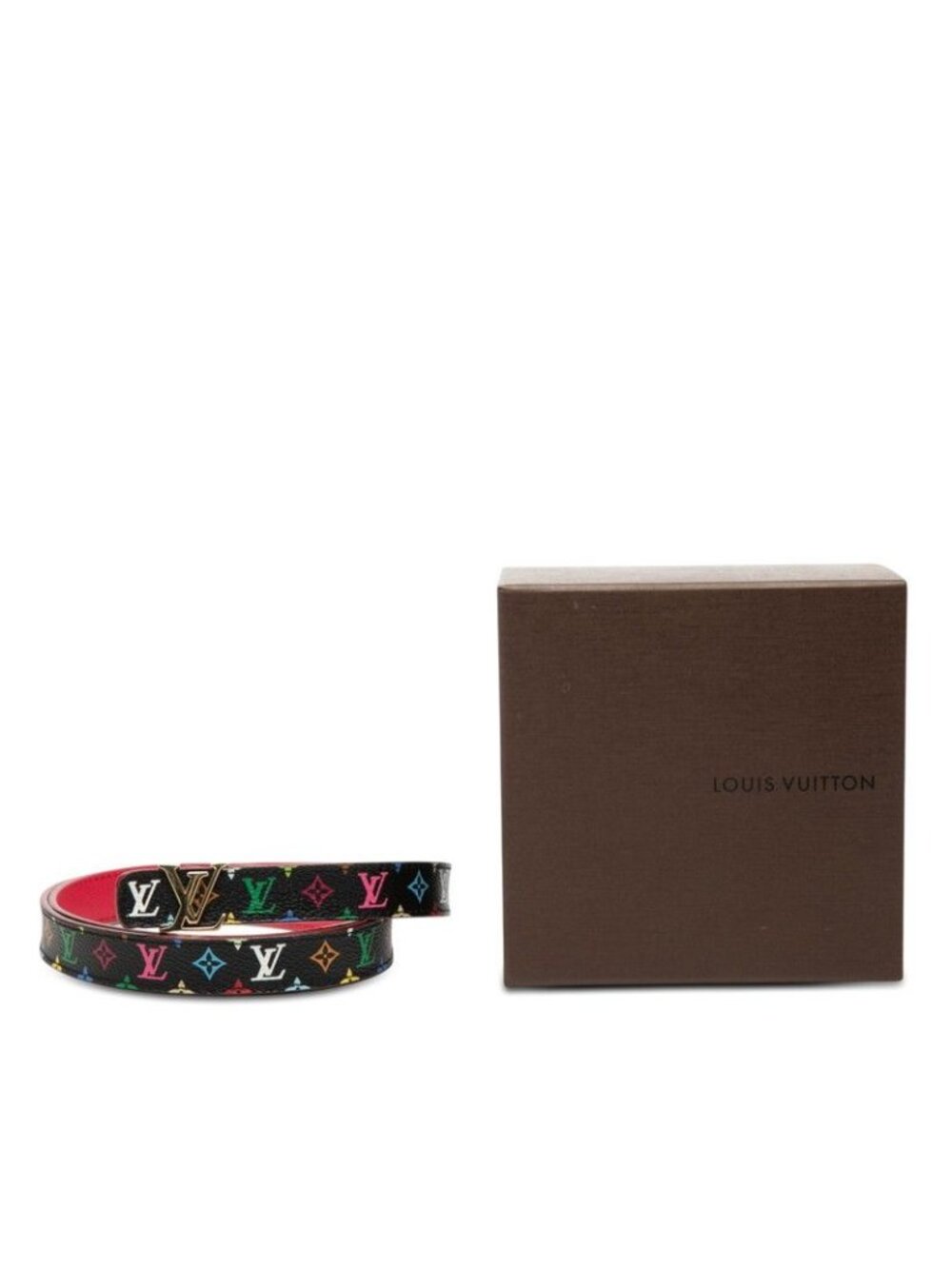 Louis Vuitton Monogram Multicolor Ceinture Initial Belt 90 36 Black - Picture 8 of 8